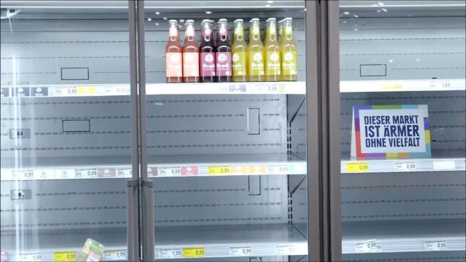 Wenn die Vielfalt fehlt: Leere Regale im Supermarkt